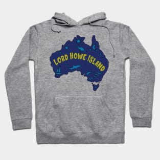 AUSSIE MAP LORD HOWE ISLAND Hoodie